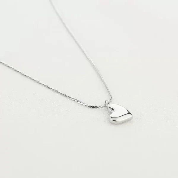 Julia Heart Necklace - Silver