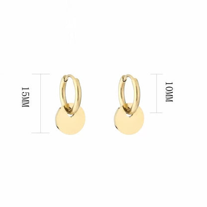 Basic Circle Earrings - Gold