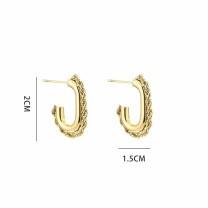 Boho Twisted Earrings - Gold