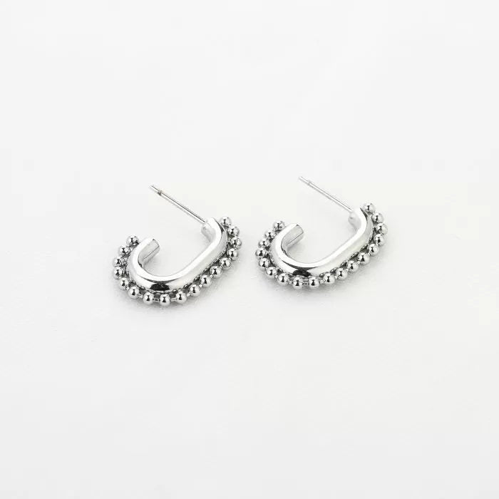 Boho Dotted Earrings - Silver