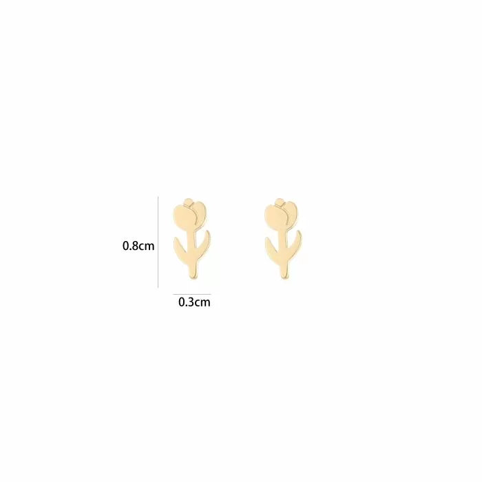 Ear Stud Tulp - Gold - Sieradenbycelin Sieradenbycelin Sieradenbycelin