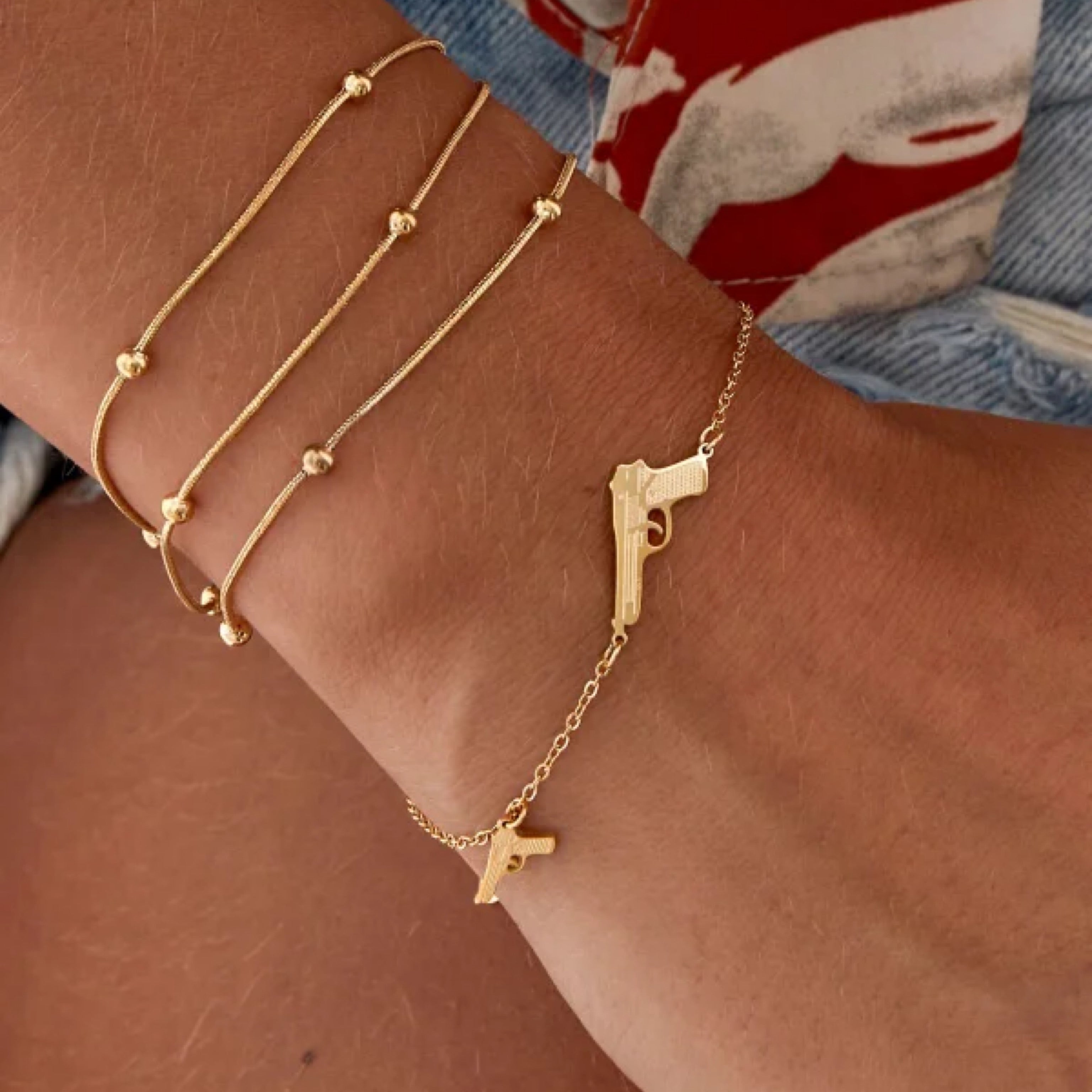 Two Guns Bracelet - Gold