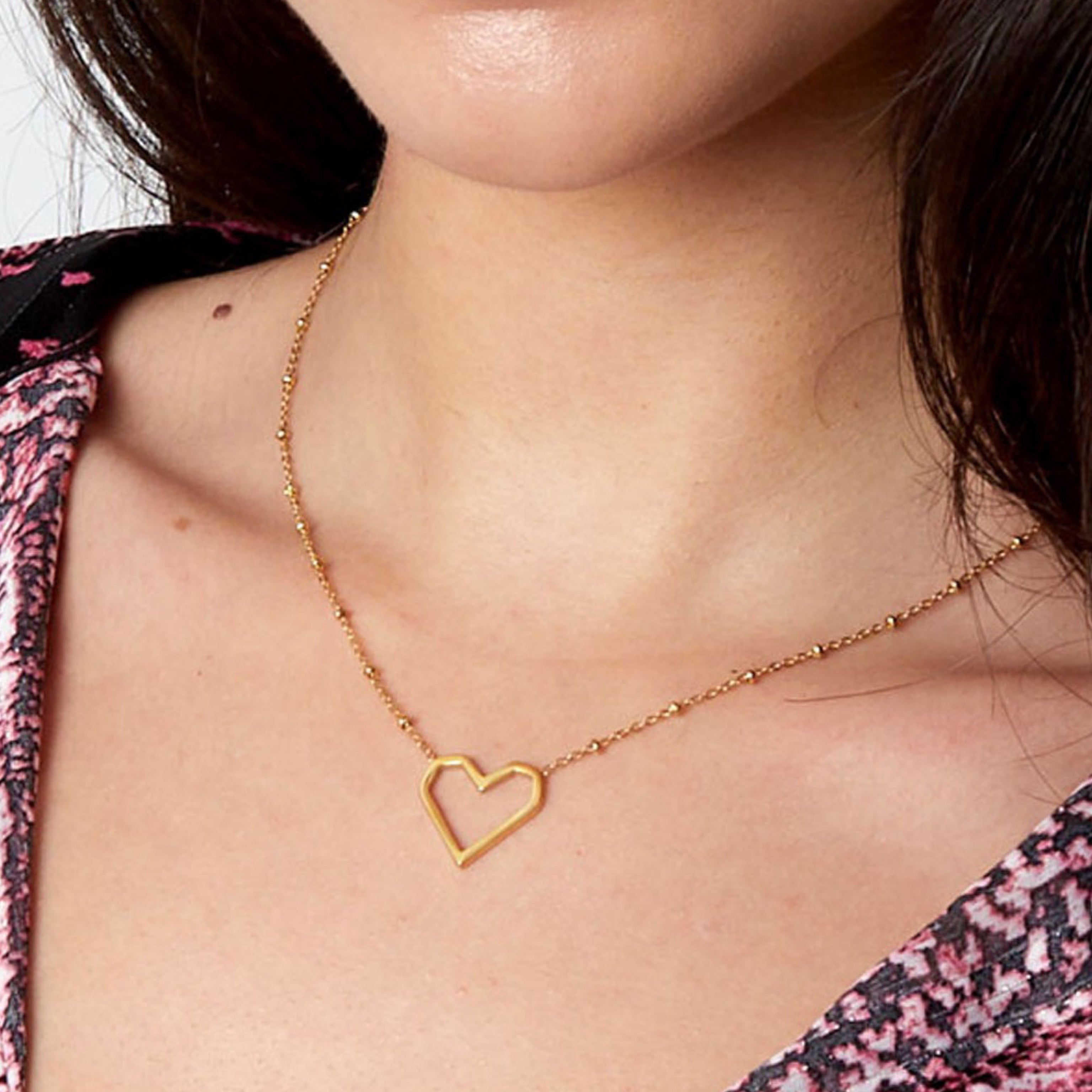 Dotted Heart Necklace - Gold - Sieradenbycelin Sieradenbycelin Sieradenbycelin