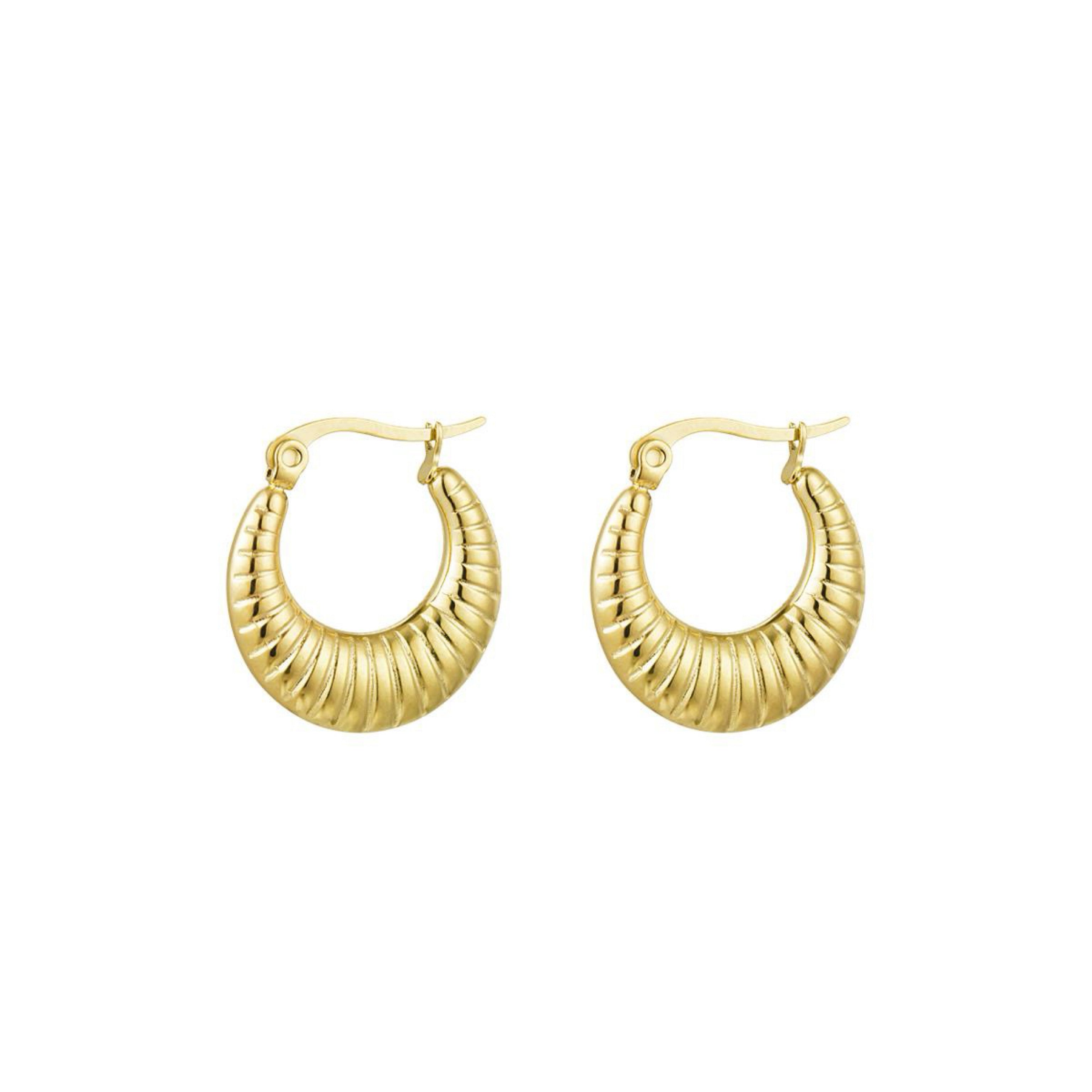 Printed Earrings - Gold