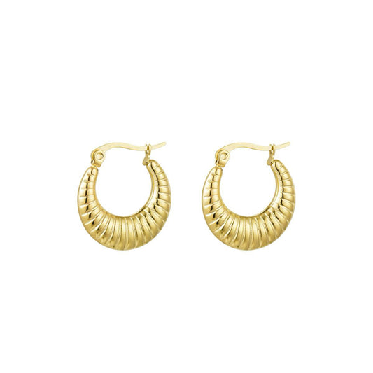 Printed Earrings - Gold