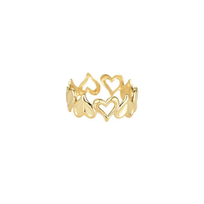 Heart Bubbles Ring - Gold