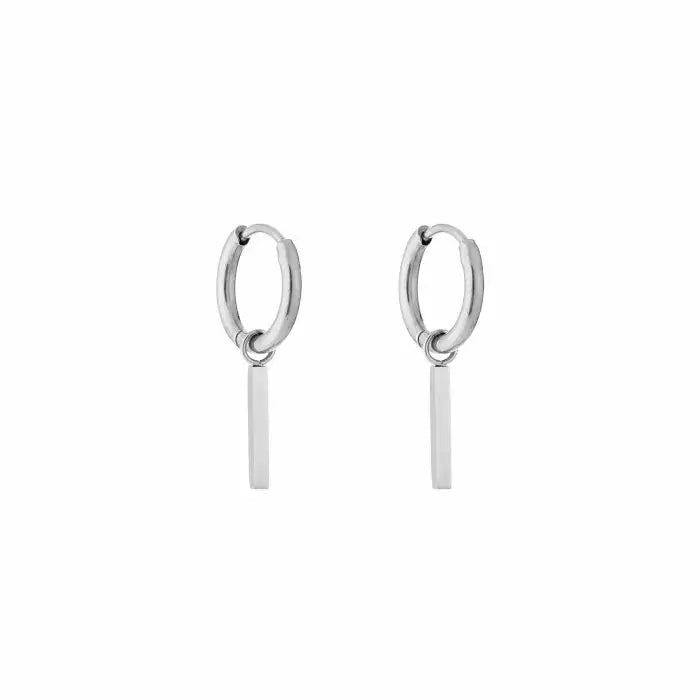 Basic Plate Earrings - Silver