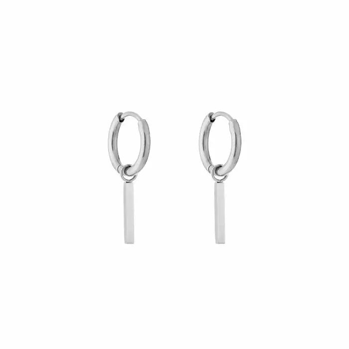 Basic Plate Earrings - Silver - Sieradenbycelin Sieradenbycelin Sieradenbycelin