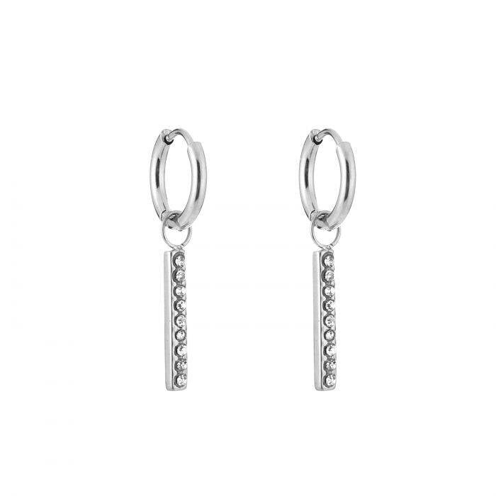 Zirkonia Strass Earrings - Silver