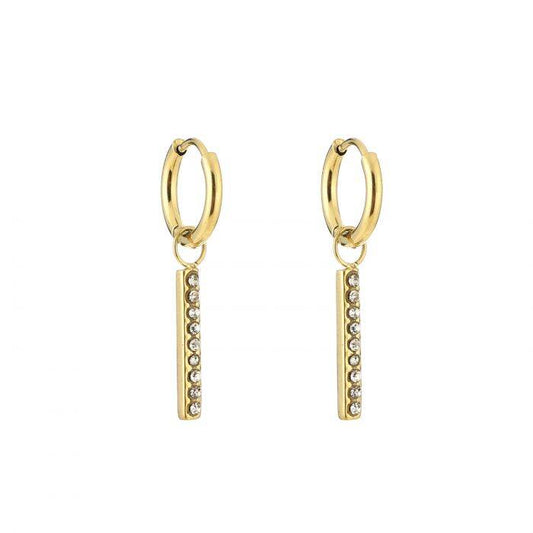 Zirkonia Strass Earrings - Gold