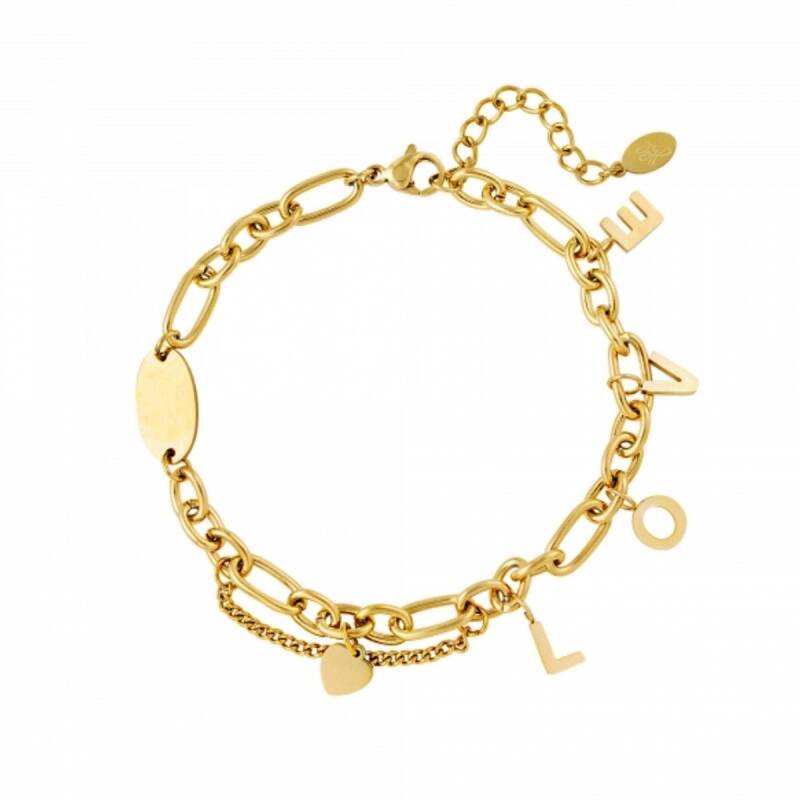 Chunky Love Bracelet - Gold