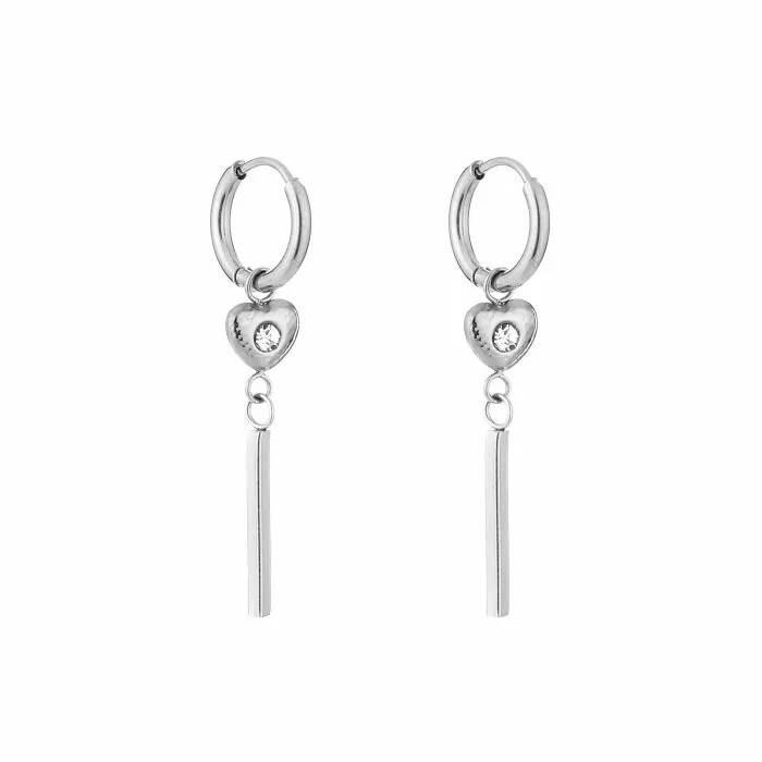 Love Hang Earrings - Silver - Sieradenbycelin Sieradenbycelin Sieradenbycelin