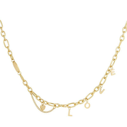 Chunky Love Necklace - Gold