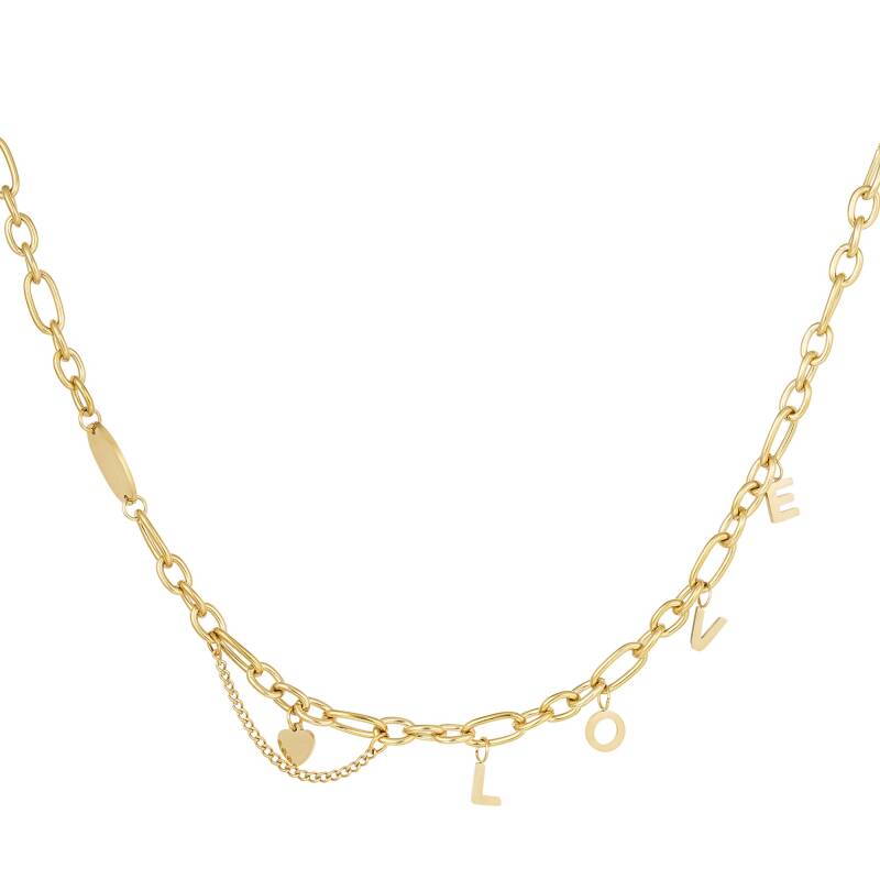 Chunky Love Necklace - Gold - Sieradenbycelin Sieradenbycelin Sieradenbycelin