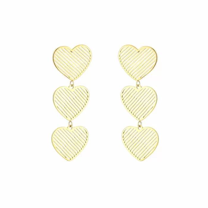 Motivy Heart Earrings - Gold