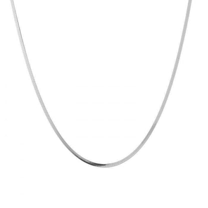 Flat Snake Necklace - Silver