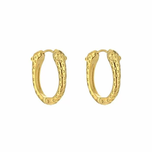 Boho Snake Earrings - Gold