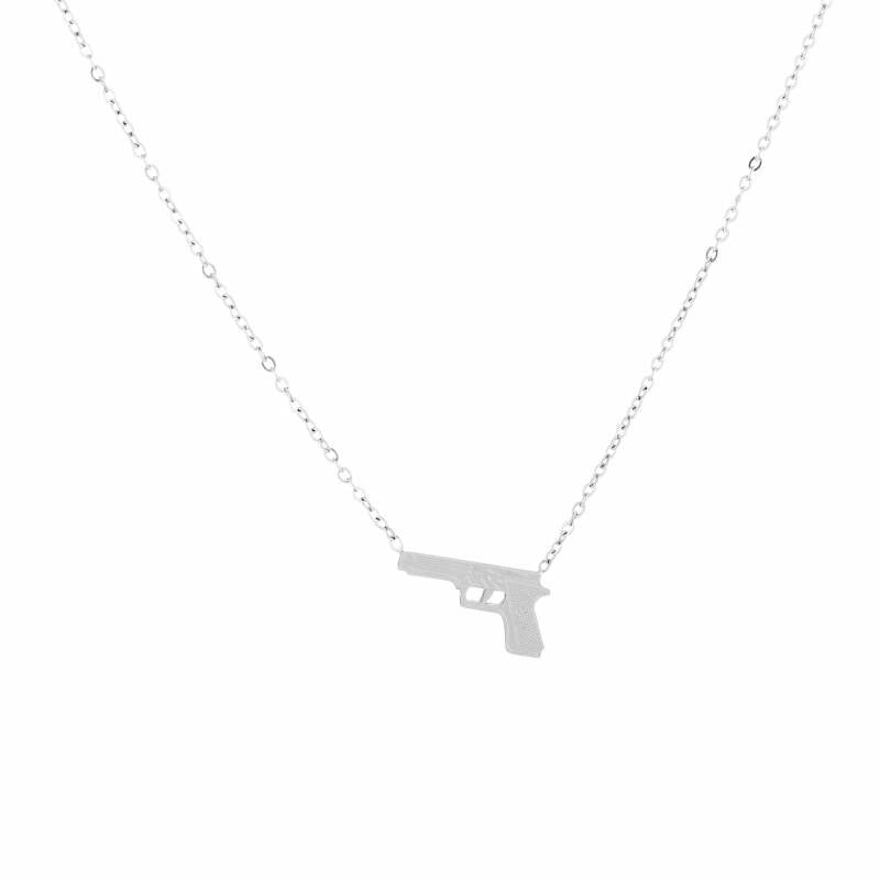 Lovely Gun Necklace - Silver - Sieradenbycelin Sieradenbycelin Sieradenbycelin