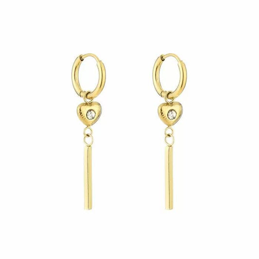 Love Hang Earrings - Gold