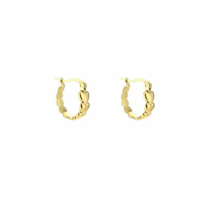 Mini Heart Earrings - Gold