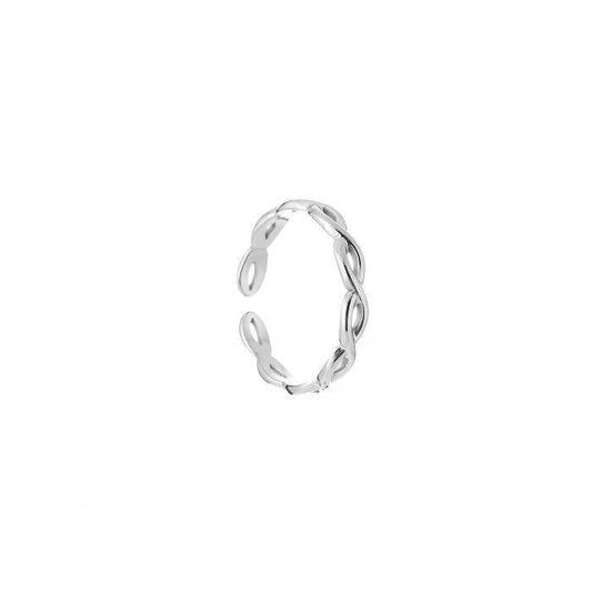 Twisted Chain Ring - Silver