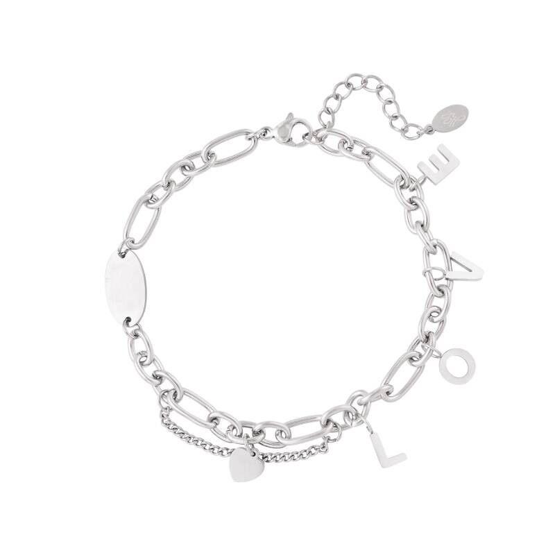 Chunky Love Bracelet - Silver