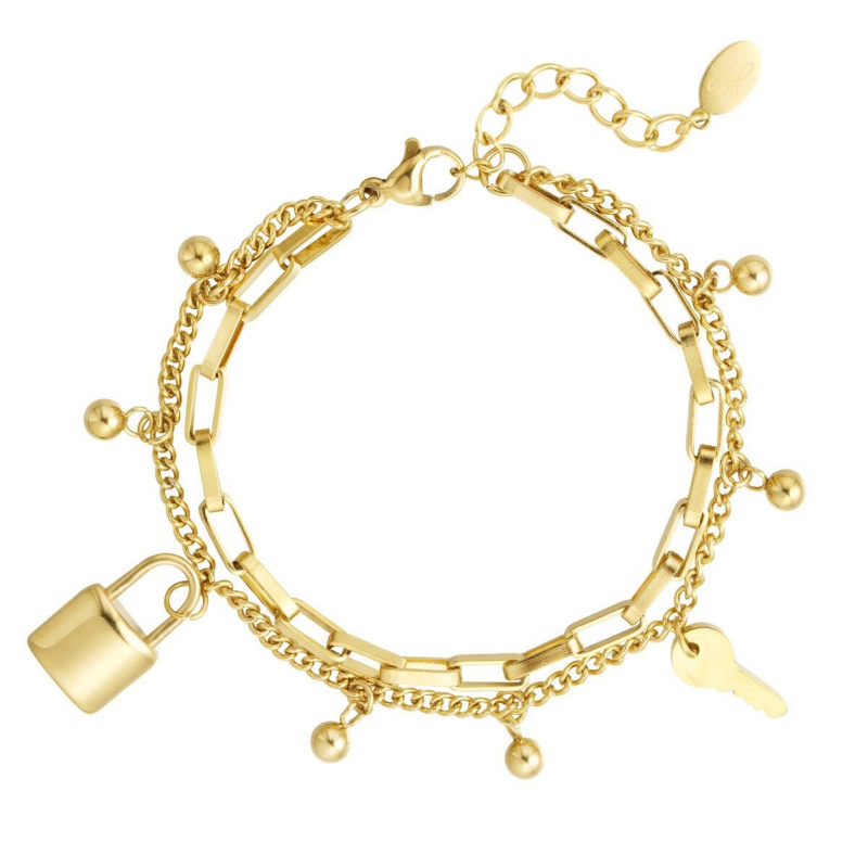 Double Closed Bracelet - Gold - Sieradenbycelin Sieradenbycelin Sieradenbycelin