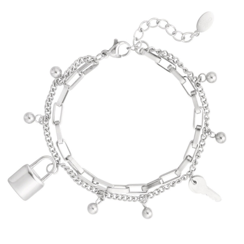 Double Closed Bracelet - Silver - Sieradenbycelin Sieradenbycelin Sieradenbycelin