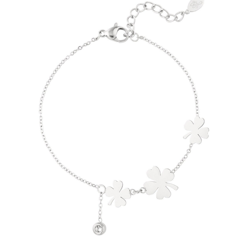 Triple Clover Bracelet - Silver