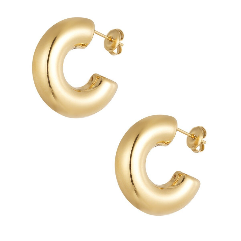 Half-Moon Earrings - Gold