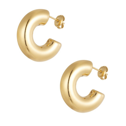 Half-Moon Earrings - Gold
