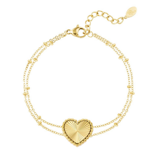 Lianne Heart Bracelet - Gold