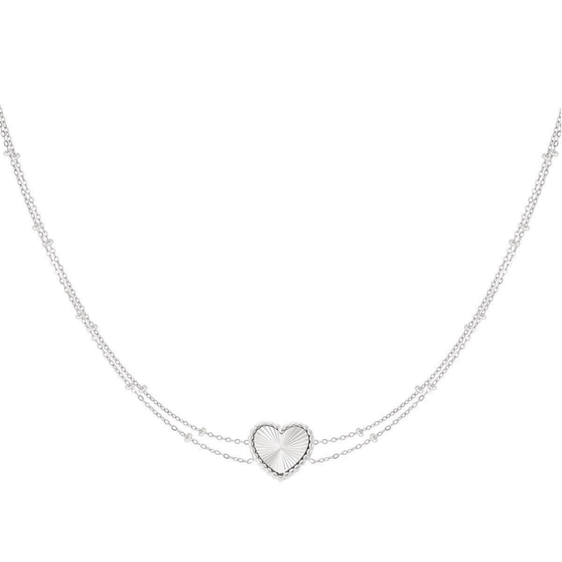 Lianne Heart Necklace - Silver