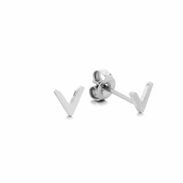 Ear Stud V - Silver - Sieradenbycelin Sieradenbycelin Sieradenbycelin