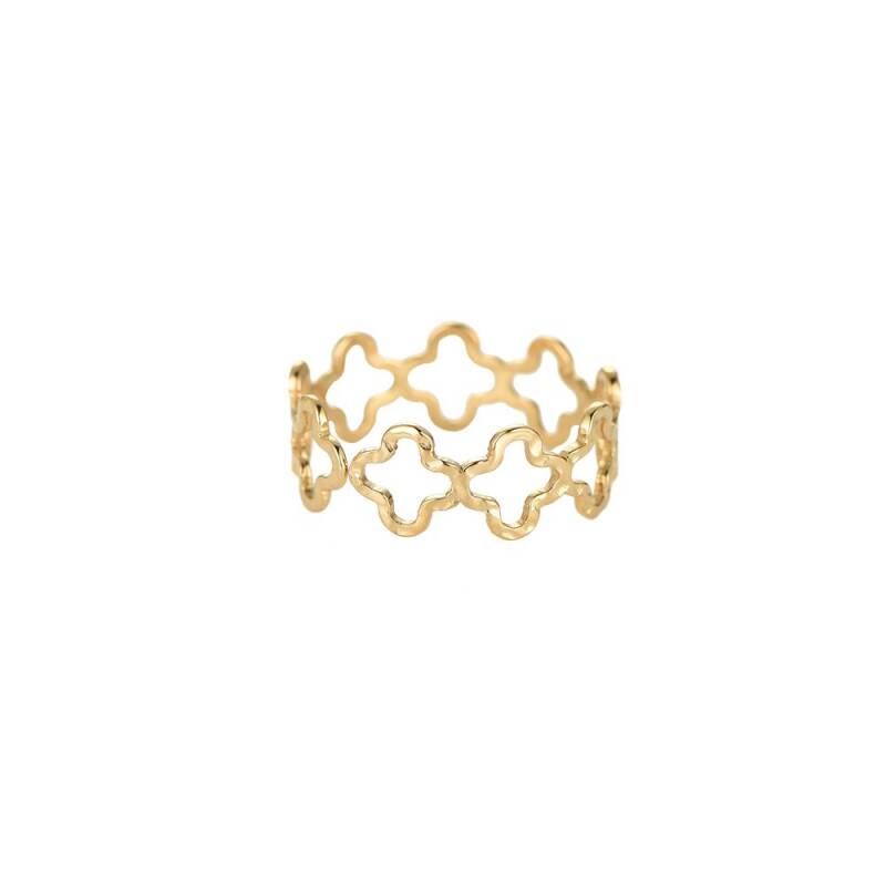 Busy Clover Ring - Gold - Sieradenbycelin Sieradenbycelin Sieradenbycelin