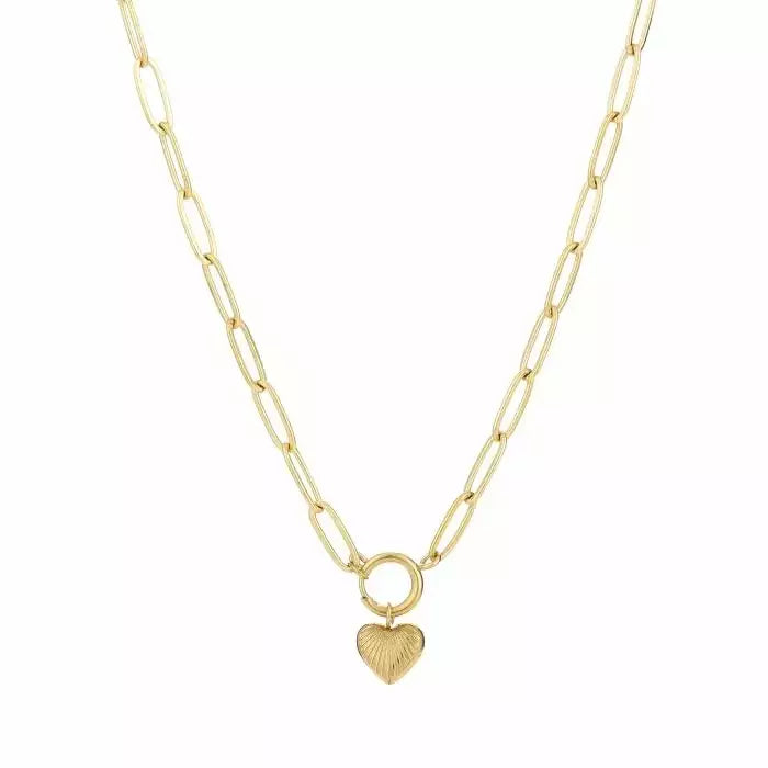 Chaining Heart Necklace - Gold - Sieradenbycelin Sieradenbycelin Sieradenbycelin