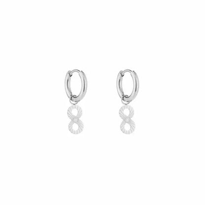 Basic Infinity Earrings - Silver