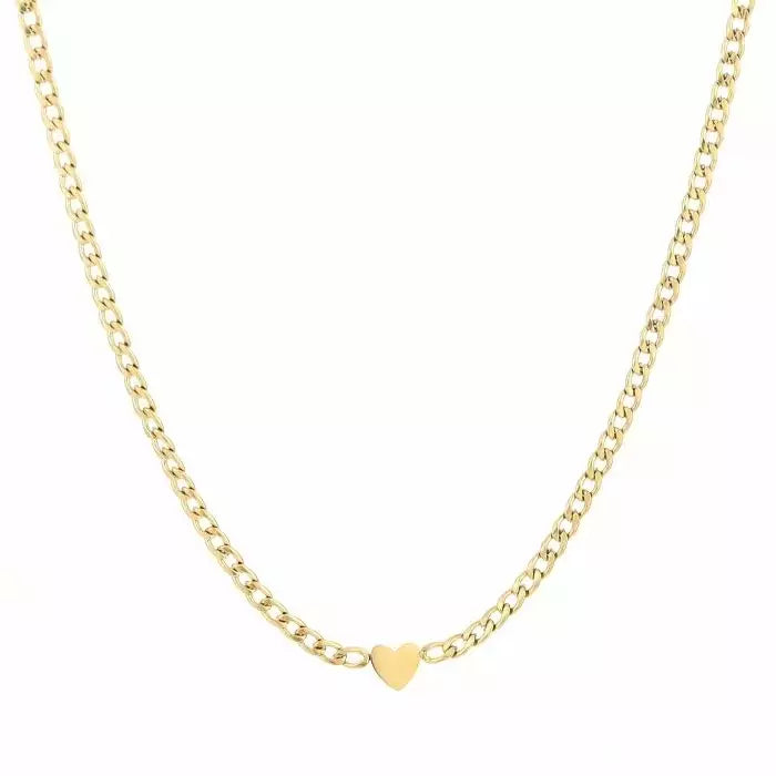 Heart Chain Necklace - Gold - Sieradenbycelin Sieradenbycelin Sieradenbycelin