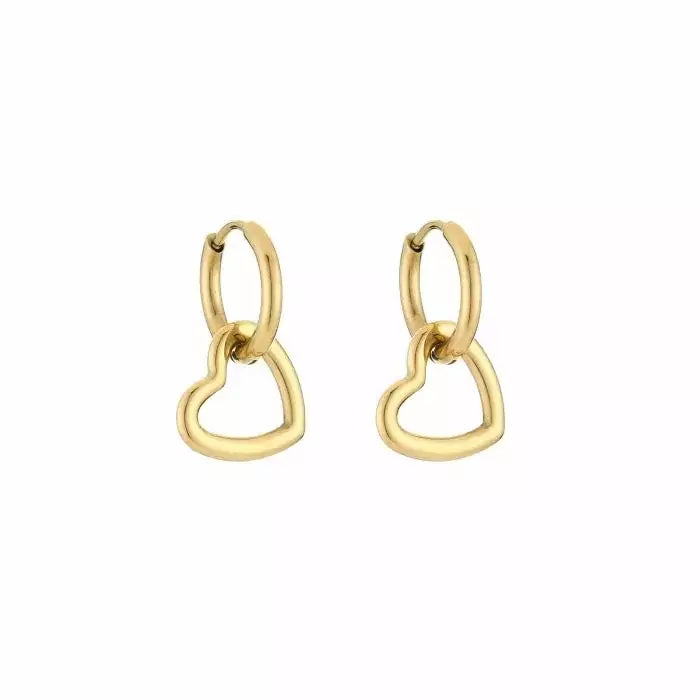 Dewi Heart Earrings - Gold - Sieradenbycelin Sieradenbycelin Sieradenbycelin