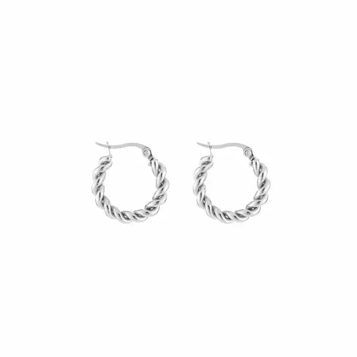 Twisted Small Earrings - Silver