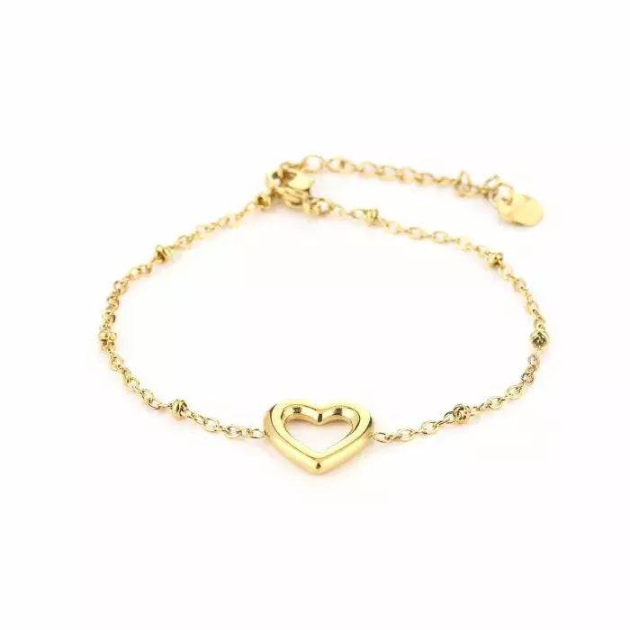 Open Heart Bracelet - Gold