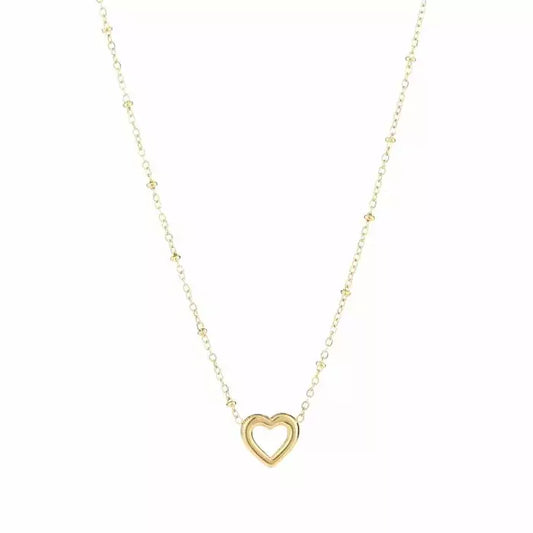 Open Heart Necklace - Gold