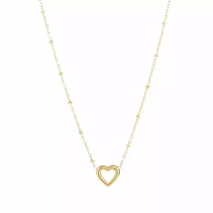 Open Heart Necklace - Gold