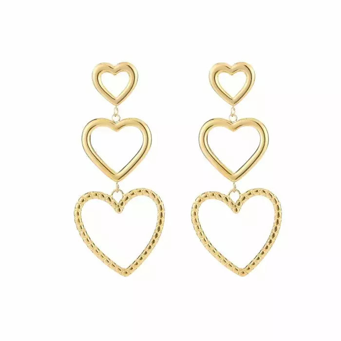 Love You Earrings - Gold