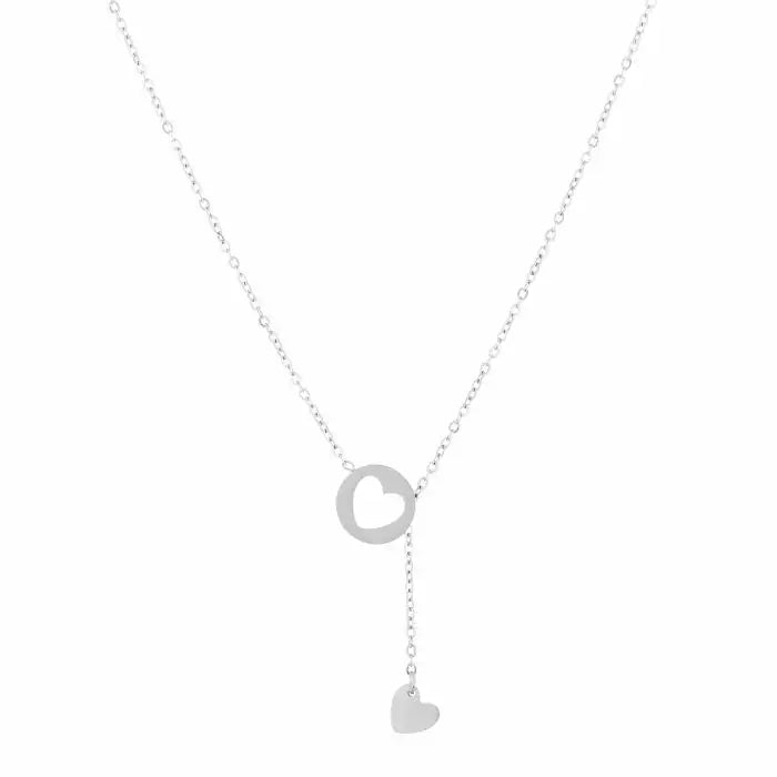 Fall in Love Necklace - Silver