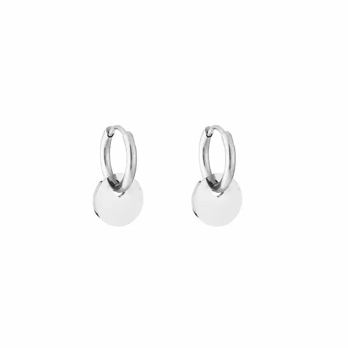 Basic Circle Earrings - Silver