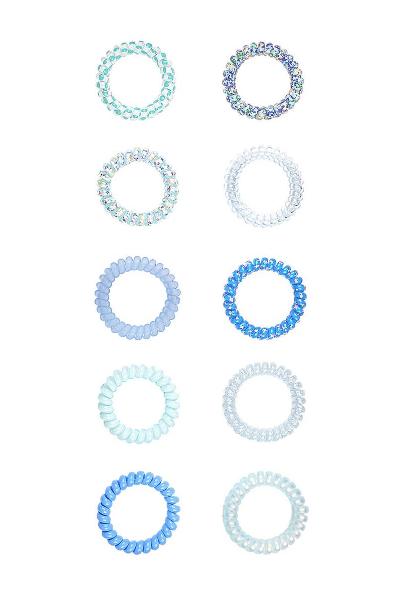 Haarbandjes Box - Blauwe Tinten — 5 stuks - Sieradenbycelin Sieradenbycelin Sieradenbycelin