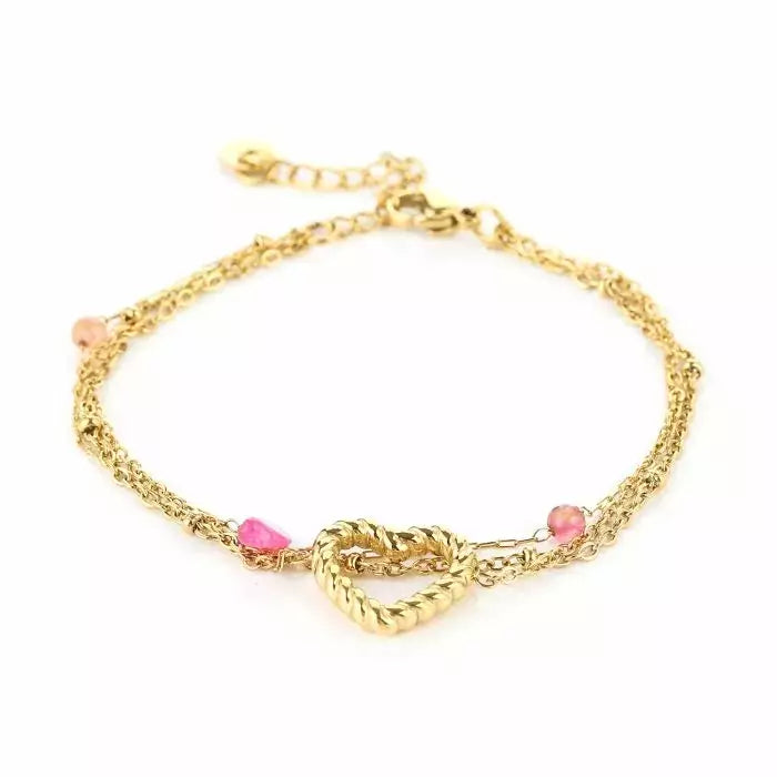 Stacey Bracelet - Gold Pink